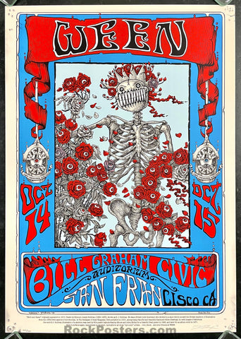 AUCTION - Ween - San Francisco '16 - Emek - Skeleton & Roses - Show Edition - Mint