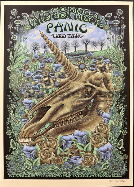 AUCTION - Widespread Panic - Wood Tour 2012 - Tabernacle Atlanta - Artist Edition - Emek - Near Mint - SF Rock Posters & Collectibles