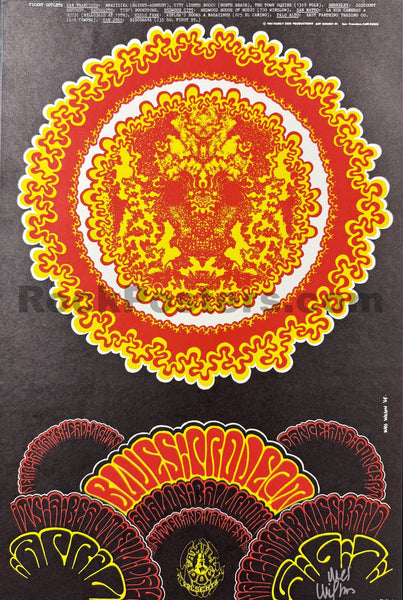 AUCTION - FD-113 - Blues Project - Wes Wilson Signed - 1968 Poster - Avalon Ballroom - Near Mint
