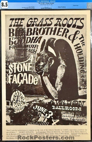 FD-11 - "Stone Facade" - Big Brother - Victor Moscoso - 1966 Poster - Avalon Ballroom - CGC Graded 8.5