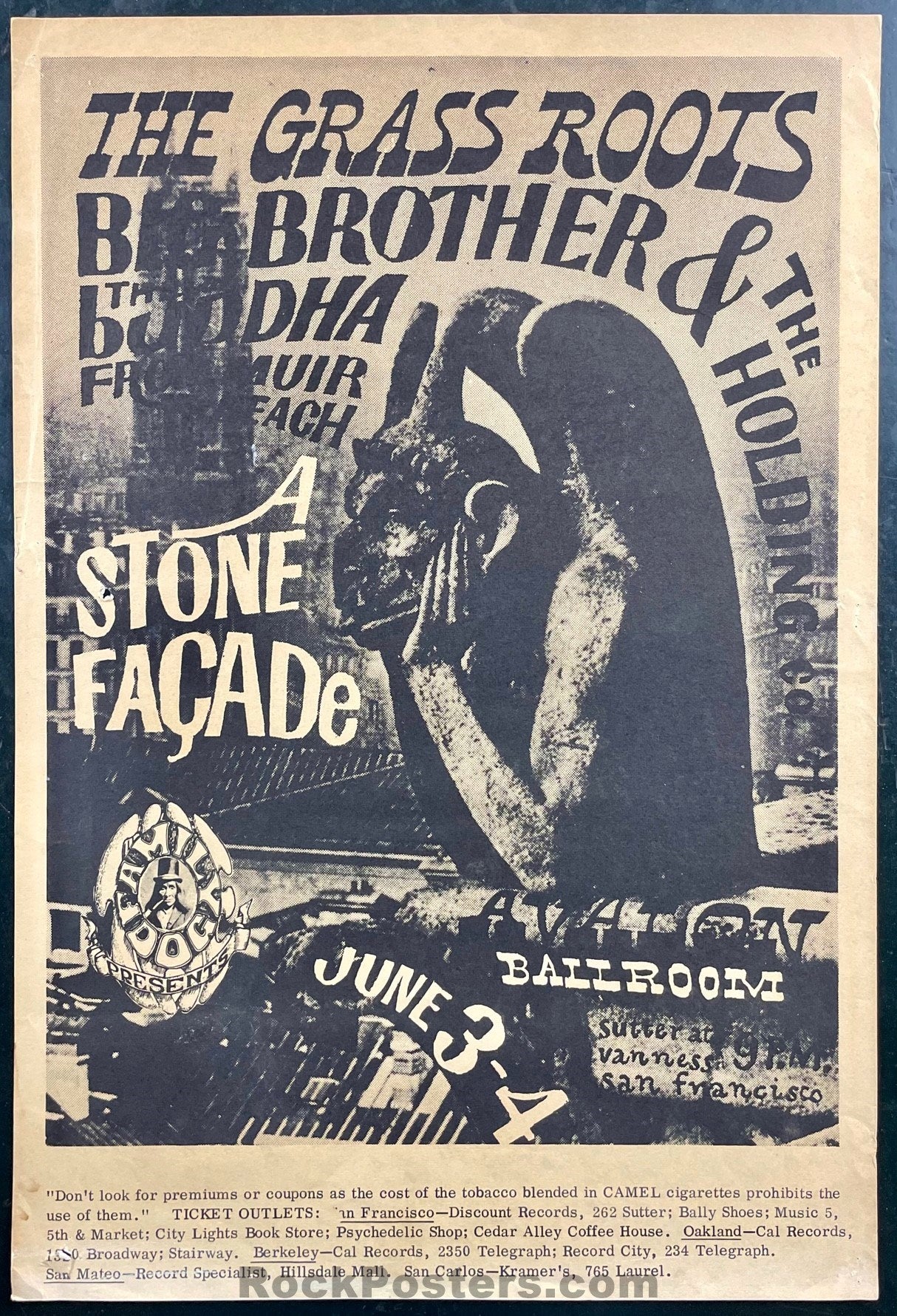 AUCTION - FD-11 - Big Brother Janis Joplin - Victor Moscoso - Avalon Ballroom - 1966 Poster - Very Good