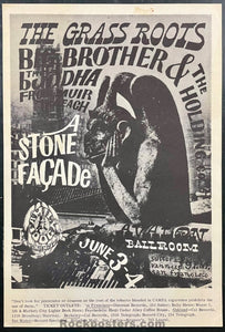 AUCTION - FD-11 - Grass Roots/Big  Brother - Victor Moscoso - 1966 Poster - Avalon Ballroom - Near Mint Minus