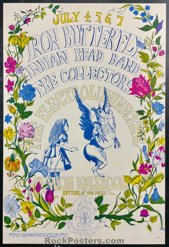 AUCTION - FD-126 - Iron Butterfly - Lee Conklin - 1968 Poster - Avalon Ballroom - Near Mint