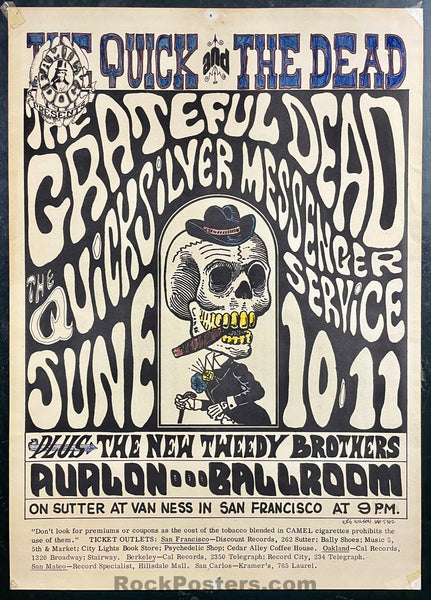 AUCTION - FD-12 - Grateful Dead - Wes Wilson - Avalon Ballroom - 1966 Poster - Good