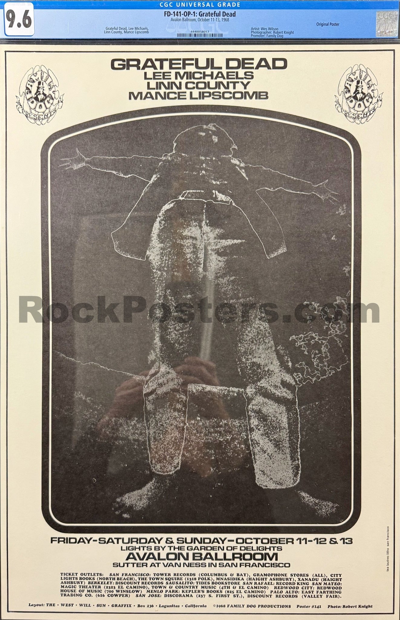 FD-141 - Grateful Dead - Wes Wilson - 1968 Poster - Avalon