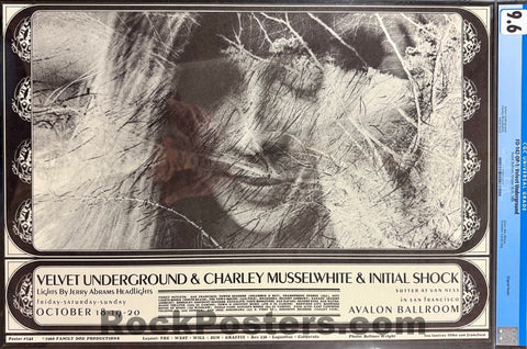 AUCTION - FD-142 - Velvet Underground - Wes Wilson - 1968 Poster - Avalon Ballroom - CGC Graded 9.6