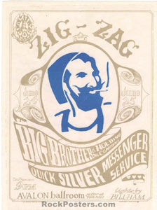 AUCTION - FD-14 - Zig Zag Man - Big Brother Janis Joplin - Mouse & Kelley - 1966 Handbill - Avalon Ballroom - Excellent