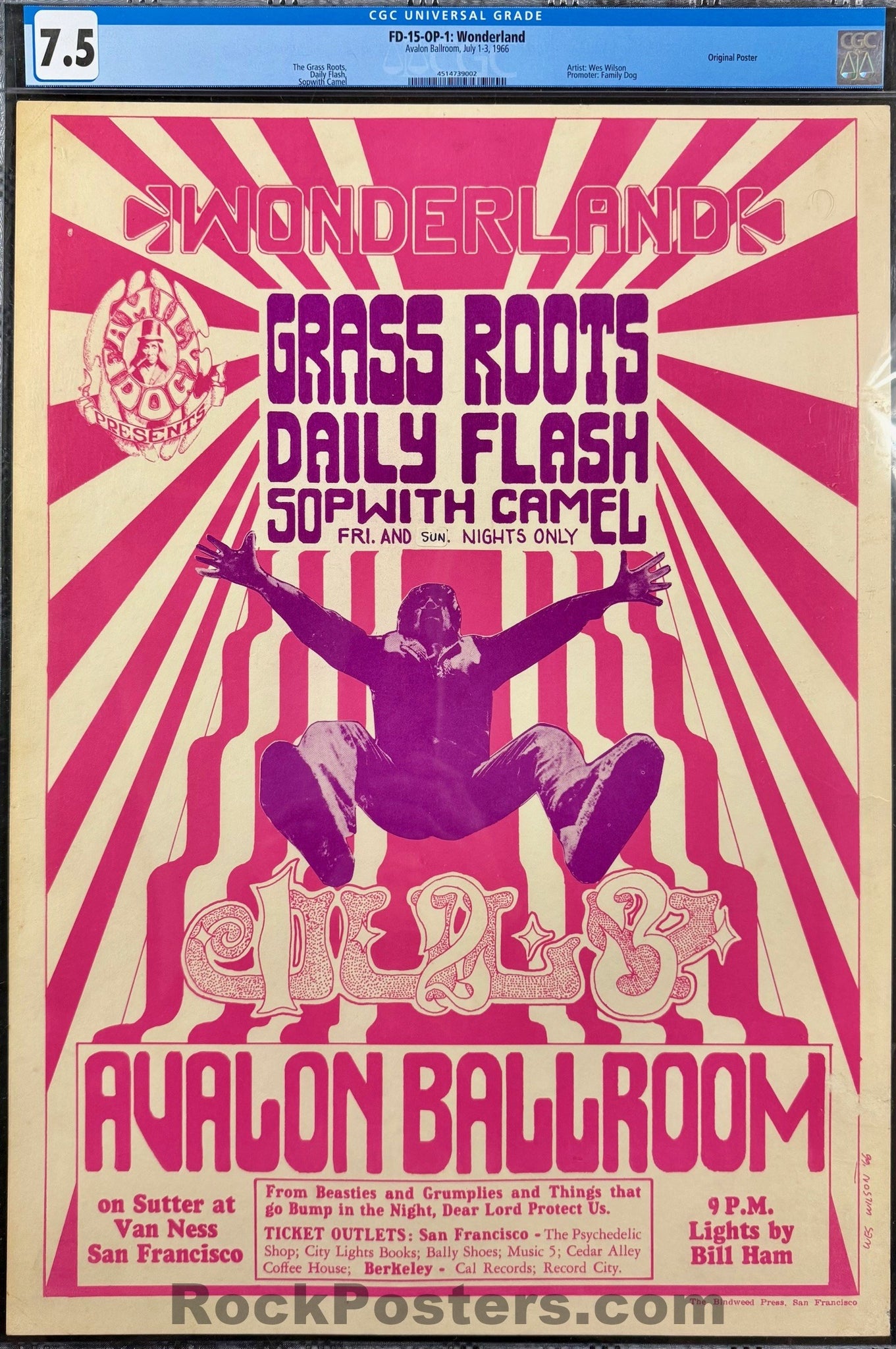 FD-15 - Grass Roots - Wes Wilson - 1966 Poster - Avalon Ballroom