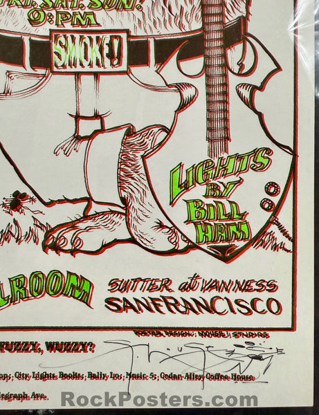 FD-16 - Sir Douglas Quintet - Mouse Signed - 1966 Poster - Avalon Ballroom - CGC Restored Grade 9.6