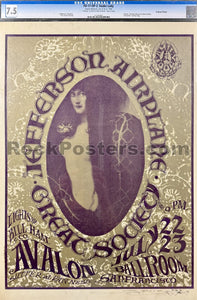 FD-17 - Jefferson Airplane - Mouse Signed - 1966 Poster - Avalon