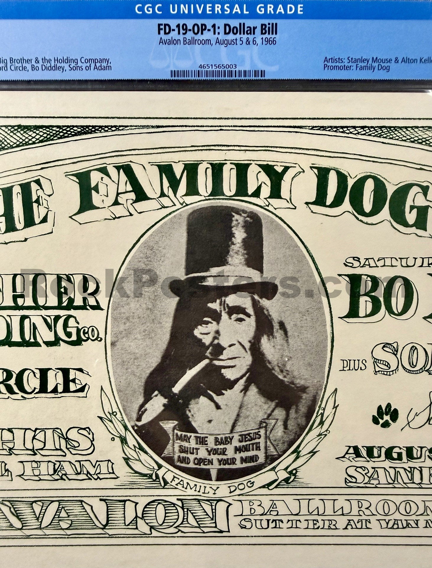 FD-19 - Big Brother Janis Joplin - Mouse & Kelley - 1966 Poster - Aval