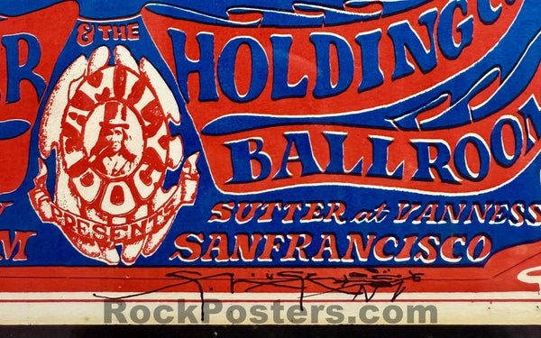 FD-21 - Bo Diddley - Big Brother Janis Joplin - Mouse Signed - 1966 Poster - Avalon Ballroom - CGC Graded 7.5