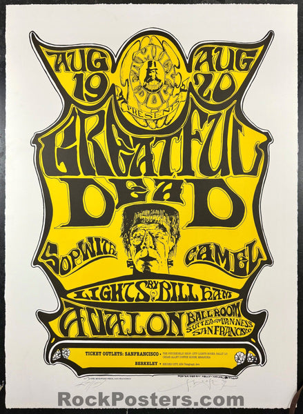 AUCTION - FD-22 - Grateful Dead - Mouse & Kelley Signed - 2008 Silkscreen - A/P Edition of 50 - Avalon Ballroom - Near Mint - SF Rock Posters & Collectibles