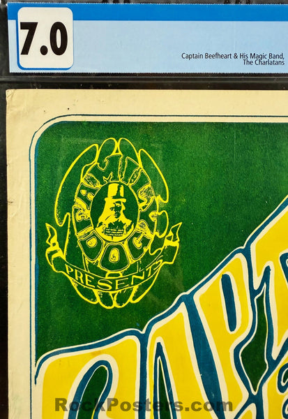 FD-23 - Captain Beefheart - Stanley Mouse Signed - 1966 Poster - Avalon Ballroom - CGC Graded 7.0