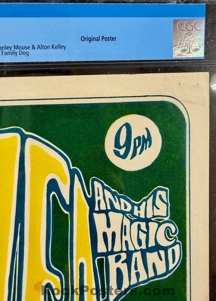 AUCTION - FD-23 - Captain Beefheart - Mouse Signed - 1966 Poster - Avalon Ballroom - CGC Graded 7.0