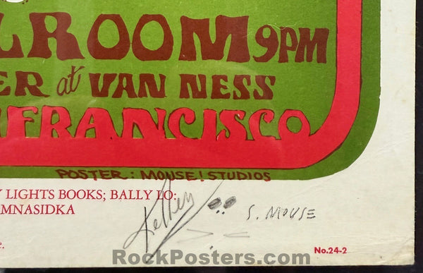 AUCTION - FD-24 - 13th Floor Elevators - Mouse Signed - 1966 Poster - Avalon Ballroom - CGC Graded 9.2