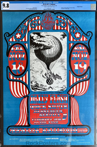 FD-35 - Daily Flash - Stanley Mouse Signed - 1966  Poster - Avalon Ballroom - CGC Graded 9.8