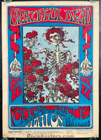 AUCTION - FD-26-RP-2 - Grateful Dead - Stanley Mouse Signed - Avalon Ballroom - 1966 Poster - Excellent