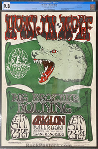 AUCTION -FD-27 - Howlin Wolf - Stanley Mouse Signed - 1966 Poster - Avalon Ballroom - CGC Graded 9.8