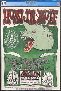 AUCTION - FD-27 - Howlin Wolf/Janis Joplin - Stanley Mouse Signed - 1966 Concert Poster - Avalon Ballroom - CGC Graded 9.8