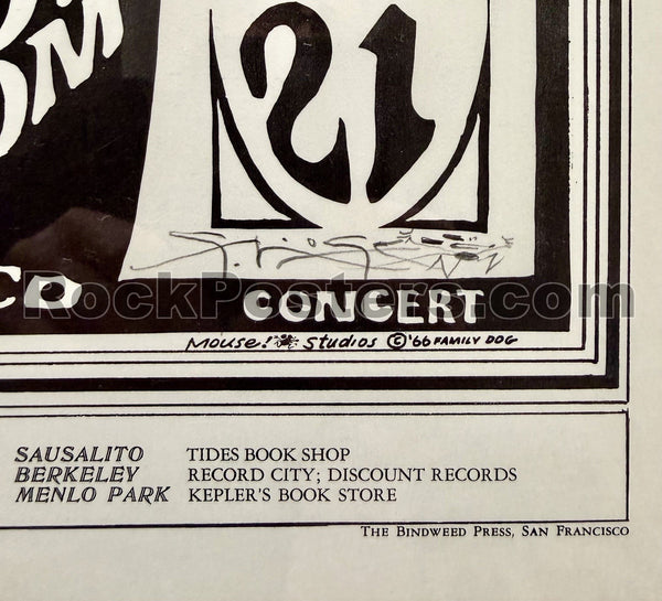 FD-31 - Country Joe & the Fish - Mouse Signed - 1966 Poster - Avalon Ballroom - CGC Graded 9.4
