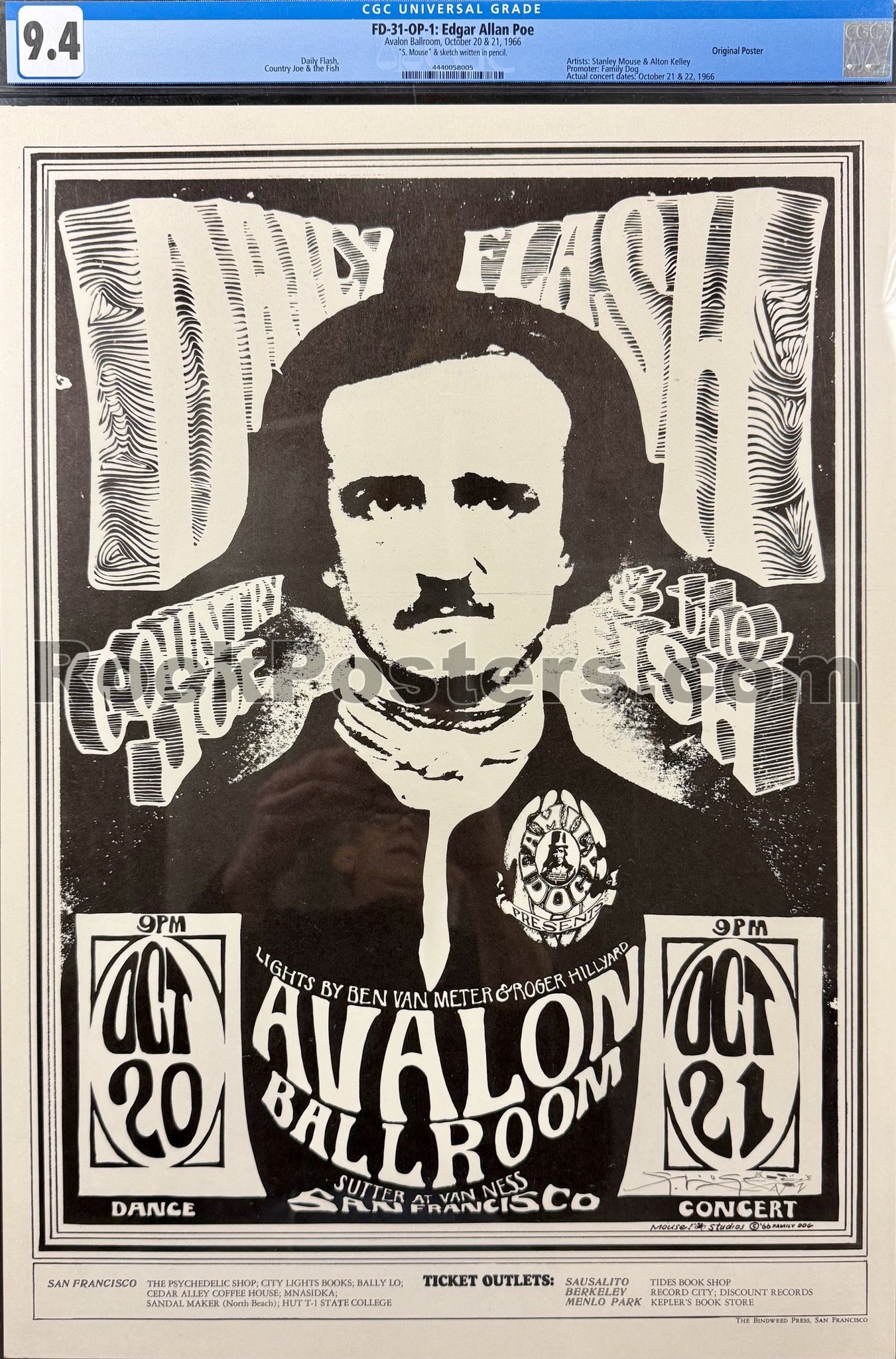 FD-31 - Country Joe & the Fish - Mouse Signed - 1966 Poster