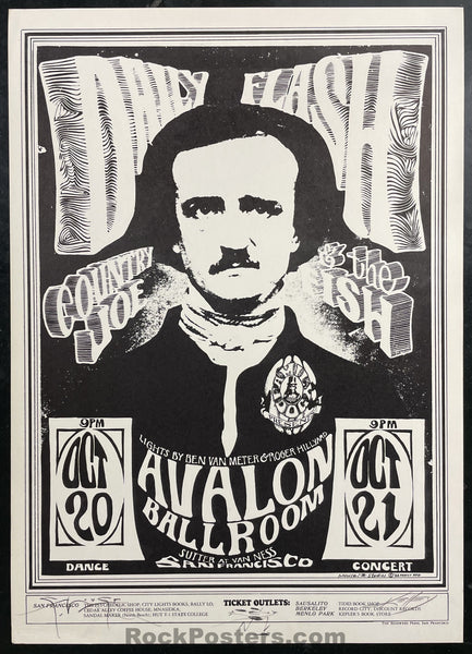 AUCTION - FD-31 - Daily Flash  - Mouse & Kelley Signed  - Avalon Ballroom - 1966 Poster -  Excellent