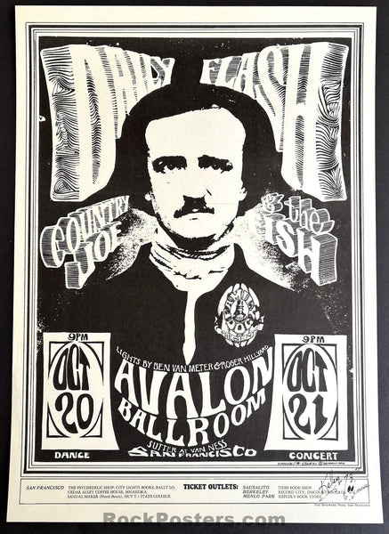 AUCTION - FD-31 - Daily Flash - Mouse & Kelley Signed - Avalon Ballroom - 1966 Poster - Near Mint Minus