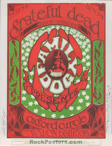 AUCTION - FD-33 - Grateful Dead -  Mouse/Kelley Signed - 1966 Handbill - Avalon Ballroom - Near Mint