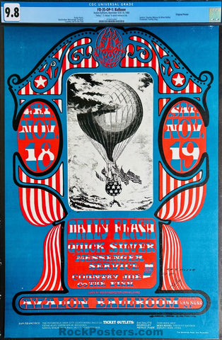 FD-35 - Daily Flash - Mouse & Kelley Signed - 1966  Poster - Avalon Ballroom - CGC Graded 9.8