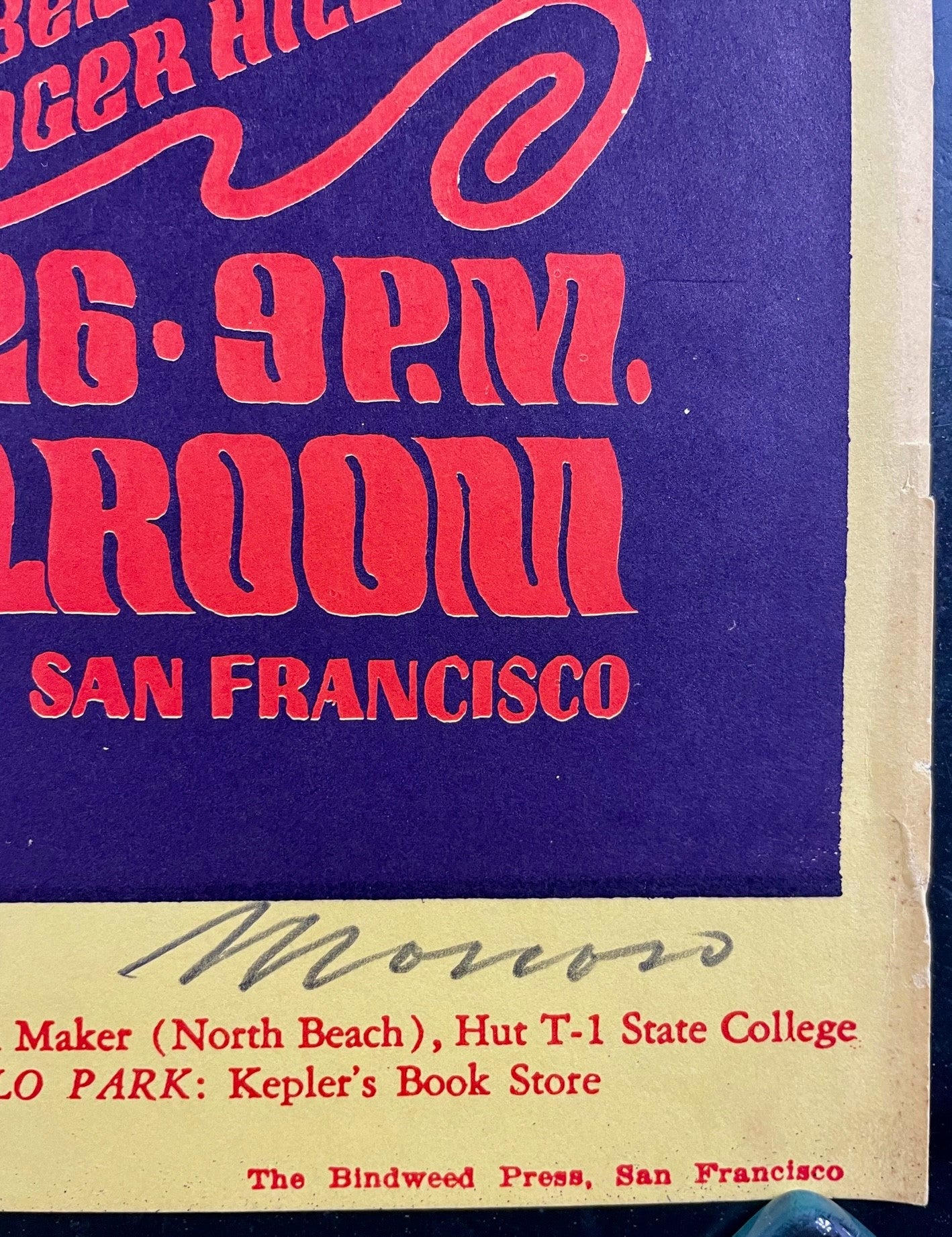 FD-36 - Quicksilver Messenger - Moscoso Signed - 1966 Poster