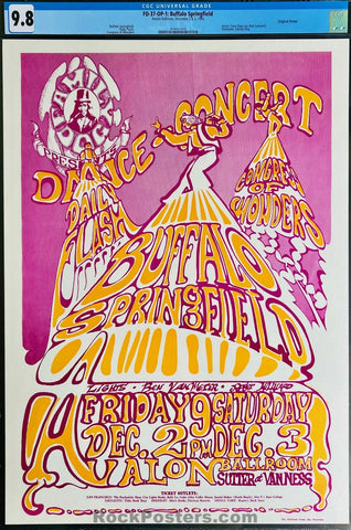 FD-37 - Buffalo Springfield - Neil Young - 1966 Poster - Avalon Ballroom - CGC Graded 9.8