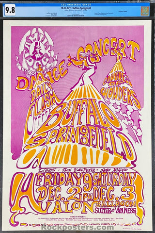 FD-37 - Buffalo Springfield - Neil Young - 1966 Poster - Avalon Ballroom - CGC Graded 9.8