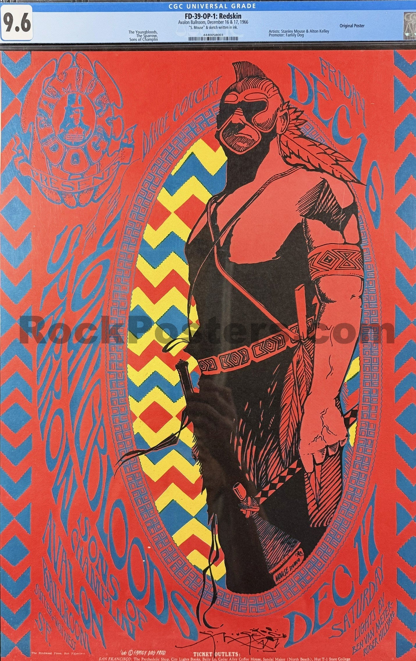 AUCTION - FD-39 - The Youngbloods - Mouse Signed - 1966 Poster - Avalo