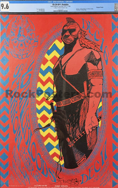 AUCTION - FD-39 - The Youngbloods - Mouse Signed - 1966 Poster - Avalon Ballroom - CGC Graded 9.6