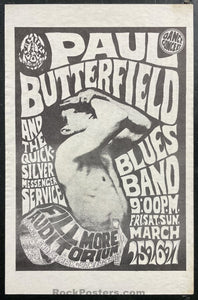 AUCTION - FD-3 - Butterfield Blues - 1966 Handbill - Fillmore Auditorium - Excellent