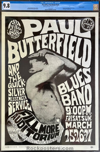 FD-3-RP-2 - Butterfield Blues Band - Wes Wilson - 1966 Poster - Fillmore Auditorium - CGC Graded 9.8