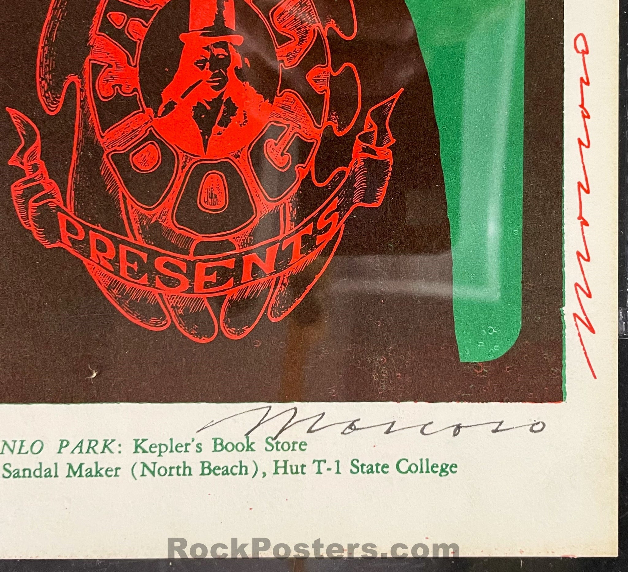 AUCTION - FD-40 - Grateful Dead - Victor Moscoso Signed - 1966