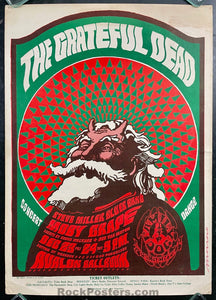 AUCTION - FD-40 - Grateful Dead Moby Grape - Victor Moscoso - Avalon Ballroom - 1966  Poster - Very Good