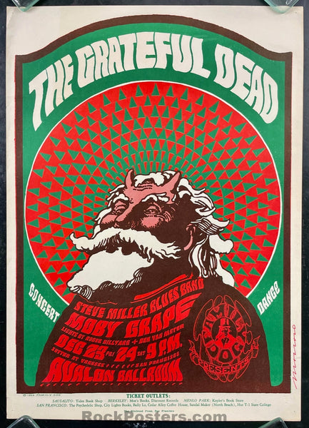 AUCTION - FD-40 - Grateful Dead - Victor Moscoso - Avalon Ballroom - 1966  Poster - Excellent