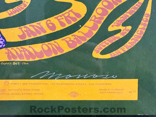AUCTION - FD-42 - Quicksilver Messenger - Moscoso Signed - 1966 Poster -  Avalon Ballroom - CGC Graded 9.4