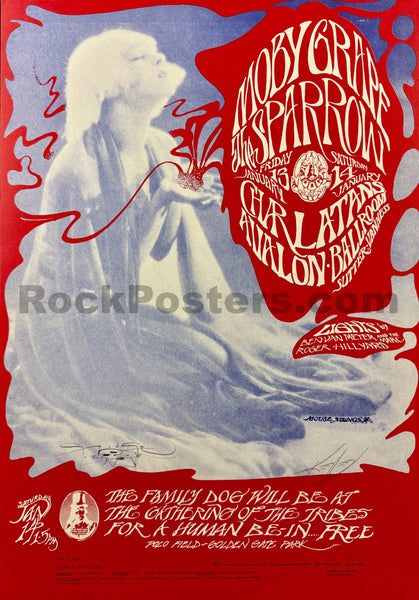AUCTION - FD-43 - Moby Grape - Mouse & Kelley Signed - 1967 Poster - Avalon Ballroom - Near Mint Minus - SF Rock Posters & Collectibles