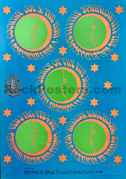 AUCTION - FD-46 - Country Joe & the Fish - Victor Moscoso - 1967 Poster - Avalon Ballroom  - Excellent