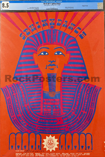 FD-47 - Steve Miller - "Sphinx Dance" -  Moscoso Signed - 1967 Poster - Avalon Ballroom - CGC Graded 8.5