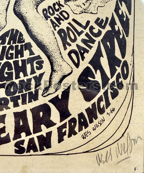 FD-4 - Love - Wes Wilson Signed - 1966 Poster - Fillmore Auditorium - CGC Graded 7.5