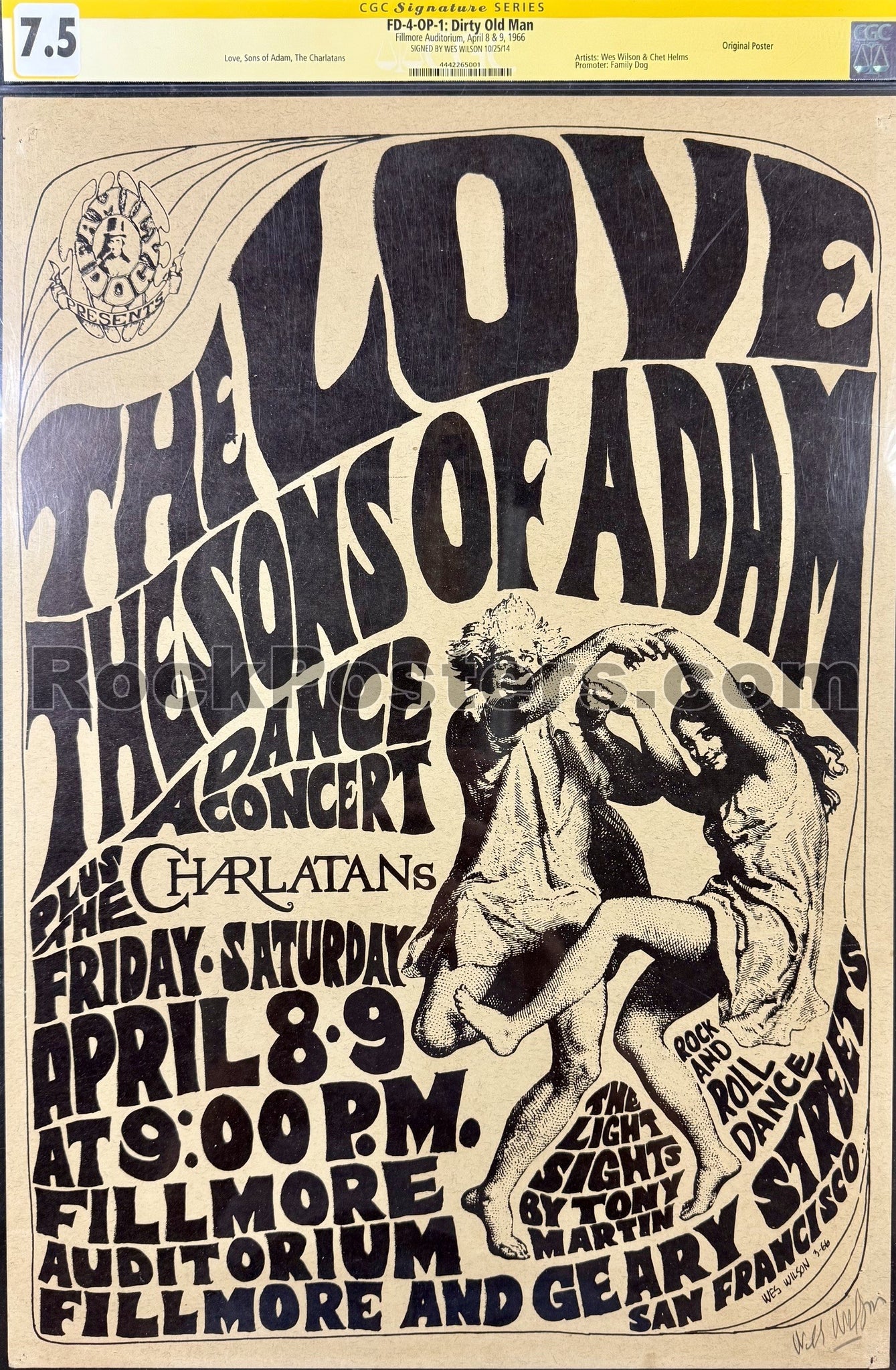 FD-4 - Love - Wes Wilson Signed - 1966 Poster - Fillmore