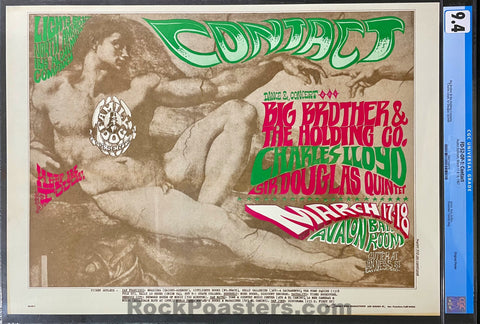 AUCTION - FD-52 - Big Brother Janis Joplin - Rick Griffin - 1967 Poster - Avalon Ballroom - CGC Graded 9.4