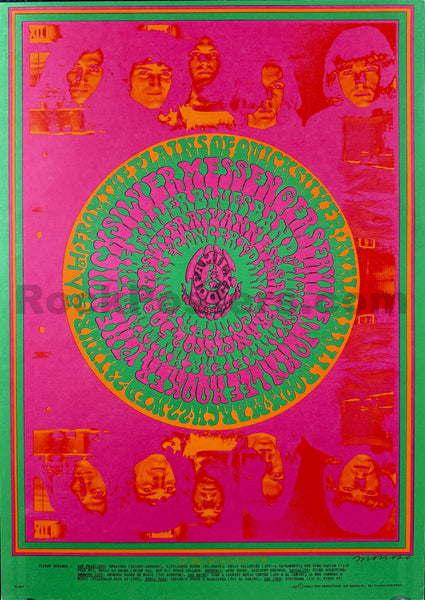 AUCTION - FD-53 - Quicksilver/John Lee Hooker - Moscoso Signed - 1967 Poster - Avalon Ballroom - Excellent