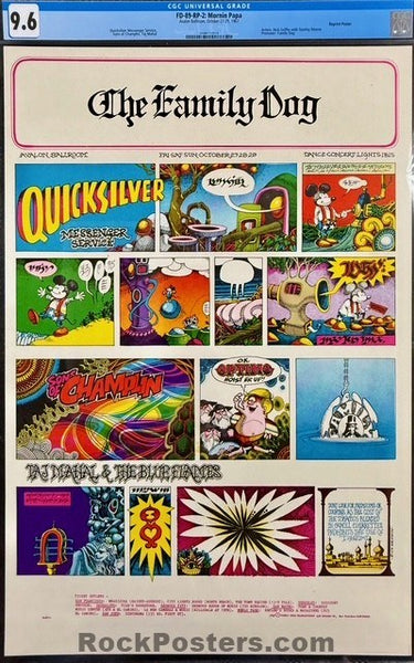 AUCTION - FD-89-RP-2 - Quicksilver Messenger - Rick Griffin - Avalon Ballroom - 1967 Poster - CGC Graded 9.6