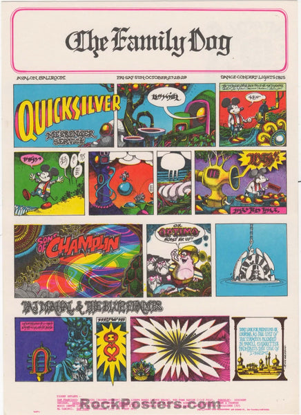 FD-89 - Quicksilver Messenger - Rick Griffin - 1967 Postcard - Avalon Ballroom - Mint